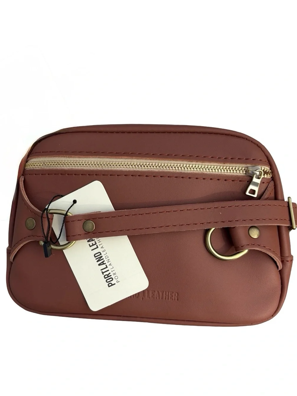 Portland Leather NWT Scarlett Crossbody Bag Sling Bag In sun-kissed Blush